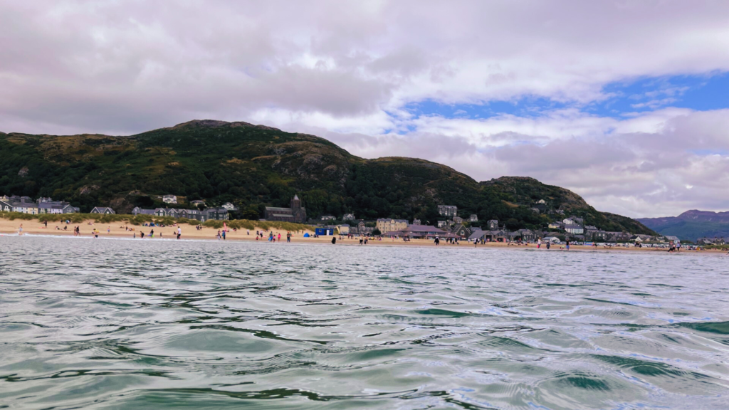 View of Barmouth from the sea.